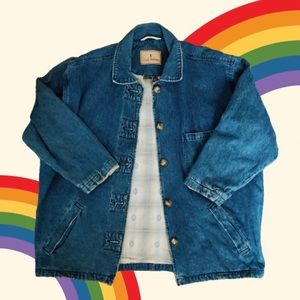 Vintage Insulated Oversized Denim Jacket